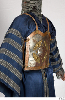  Photos Medieval Knight in plate armor 10 Blue gambeson Medieval soldier Plate armor chest armor upper body 0014.jpg